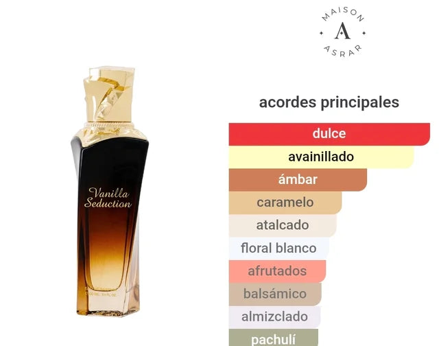 Vanilla Seduction Maison Asrar Eau de Parfum – Perfume Dulce Avainillado Ámbar para Mujer