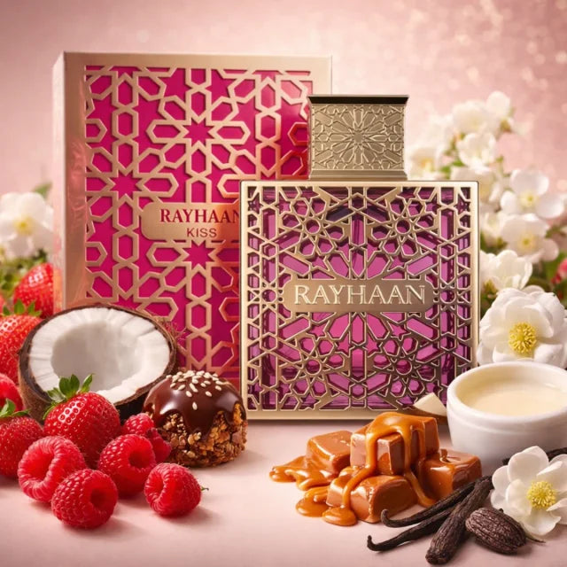 Rayhaan Kiss Eau de Parfum 100 ml – Perfume mujer Dulce Gourmand con Coco y Caramelo