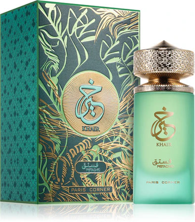 Paris Corner Khair Pistachio Eau de Parfum 100 ml | Perfume Dulce, Avainillado y Gourmand Unisex