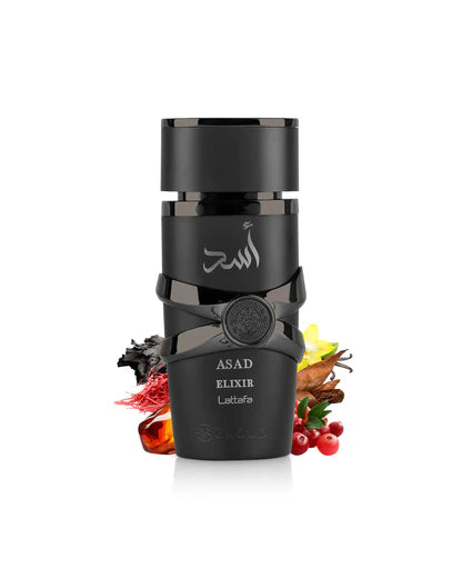 Asad Elixir Lattafa Eau de Parfum 100ml masculino – Perfume Intenso, Elegante y de Larga Duración para Hombre