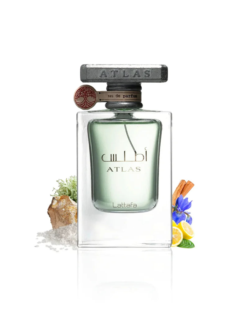 Lattafa Atlas Eau de Parfum 55 ml – Perfume Unisex Marino Salado Amaderado