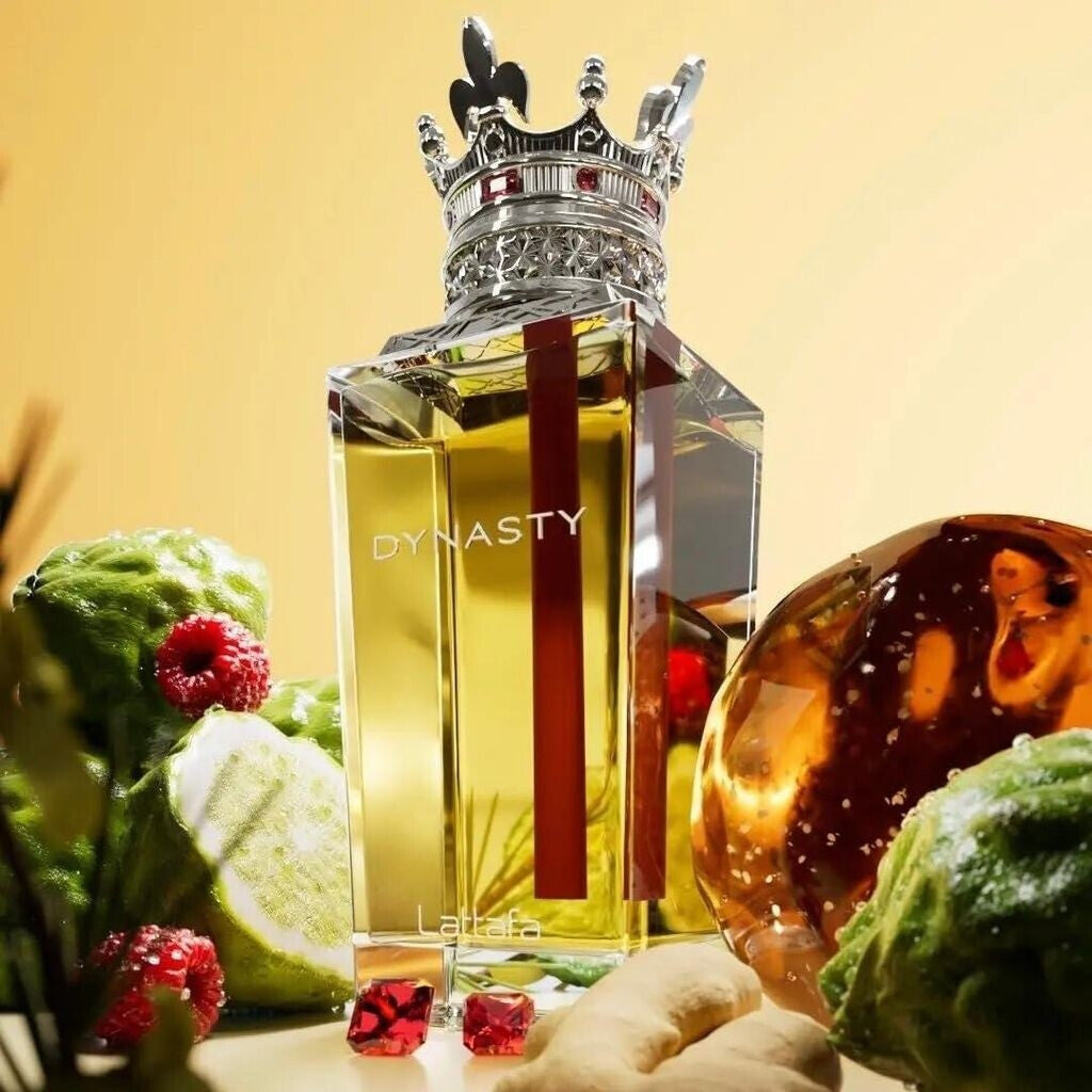 Dynasty Lattafa  Eau de Parfum 100 ml – Perfume Unisex Fresco Especiado y Ahumado