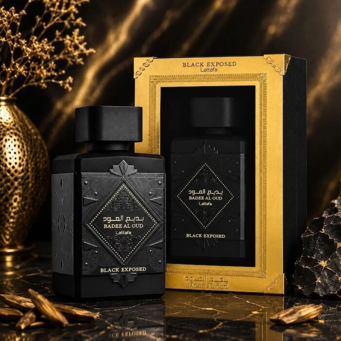 Lattafa Bade'e Al Oud Black Exposed Eau de Parfum | Perfume Ámbar, Amaderado Unisex