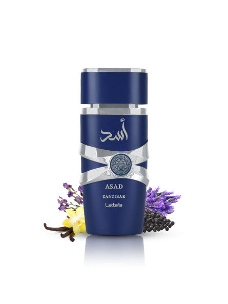 Lattafa Asad Zanzibar Limited Edition Eau de Parfum | Perfume Masculino Amaderado Aromático 100ml