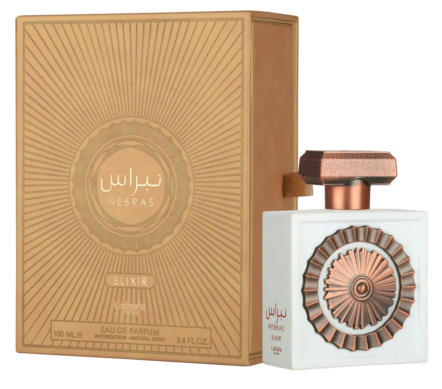 Nebras Elixir Lattafa Perfumes Eau de Parfum 100 ml – Perfume Unisex Dulce Avainillado y Cremoso