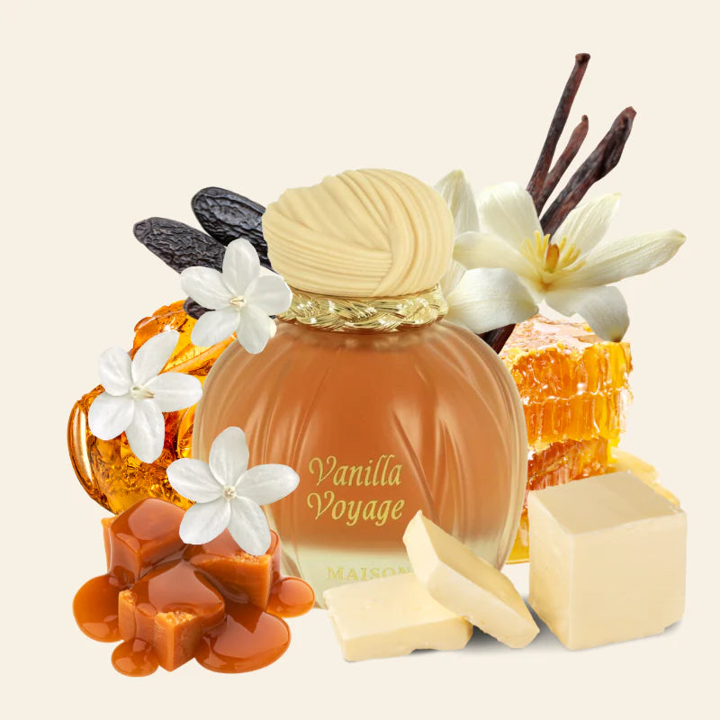 Maison Asrar Vanilla Voyage Eau de Parfum 100 ml – Perfume Dulce Gourmand con Vainilla Cremosa, Notas Dulces y Ámbar – Fragancia unisex