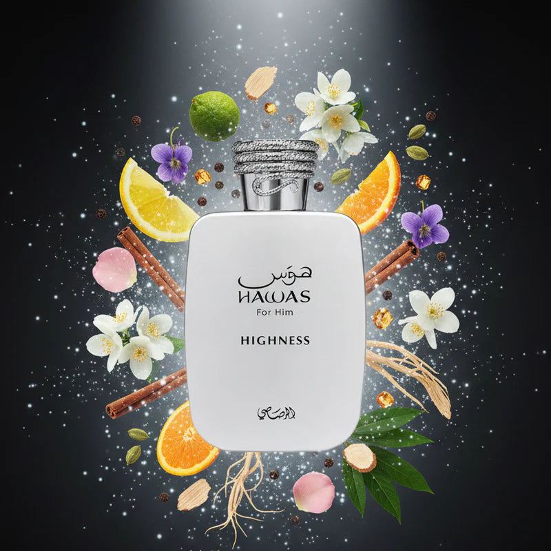 Hawas Highness - Rasasi-Eau de Parfum 100 ml | Perfume Masculino Cítrico Amaderado