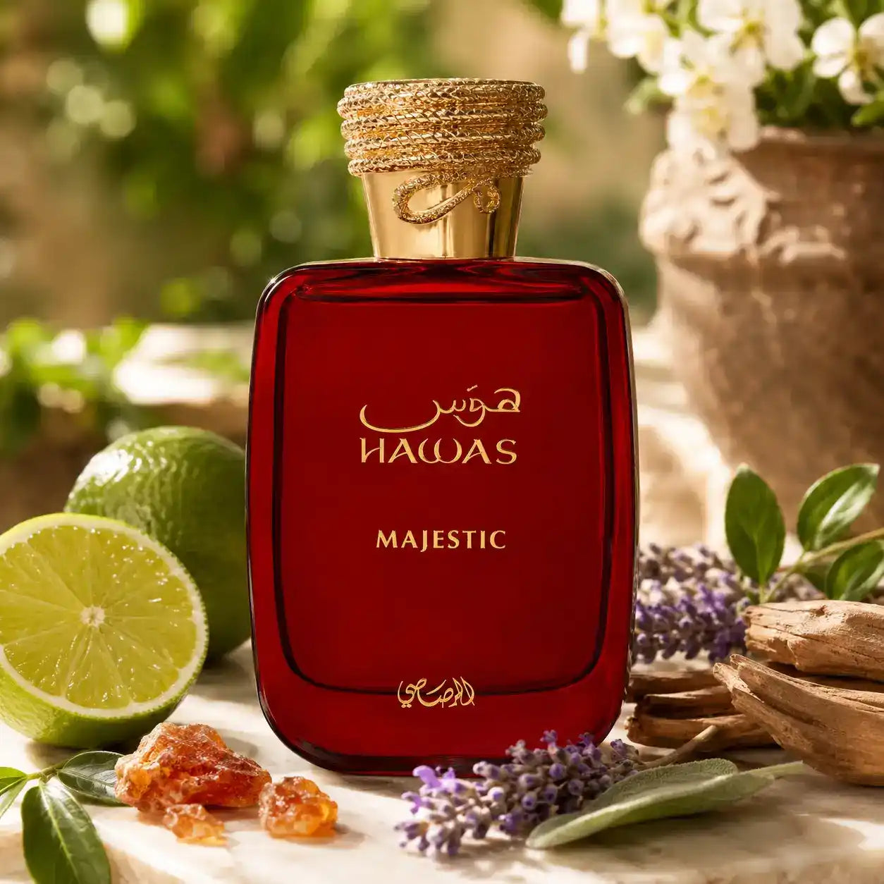 Hawas Majestic Rasasi Eau de Parfum 100 ml | Perfume Unisex Ámbar, Dulce y Amaderado