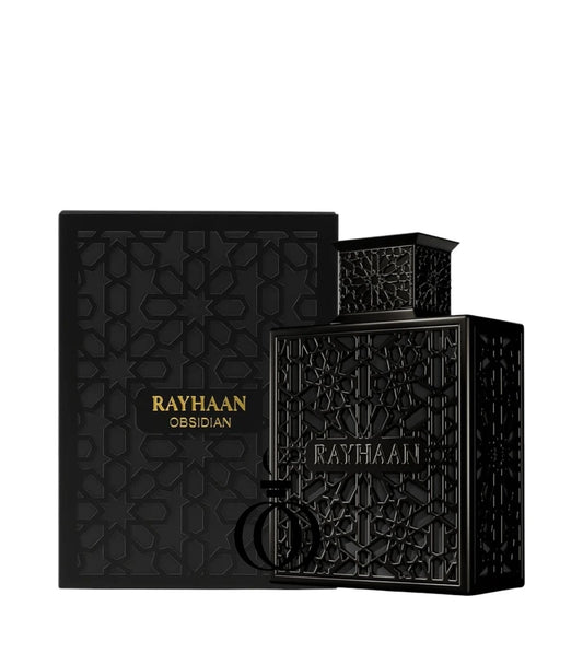 Rayhaan Obsidian Eau de Parfum 100 ml – Perfume masculino Elegante Amaderado con Iris y Cuero