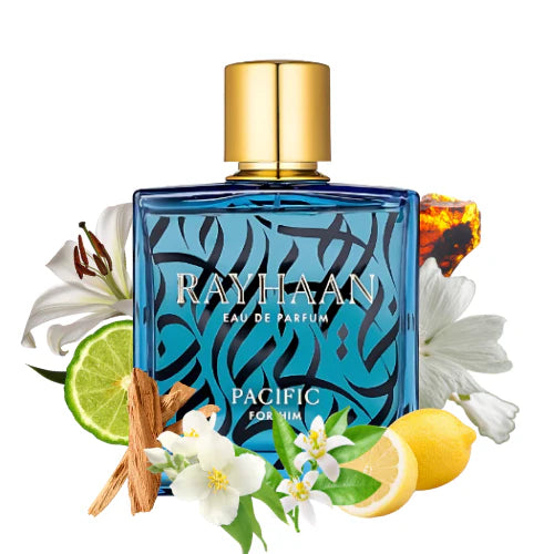 Rayhaan Pacific Eau de Parfum 100 ml – Perfume masculino Fresco Cítrico Aromático para Hombre