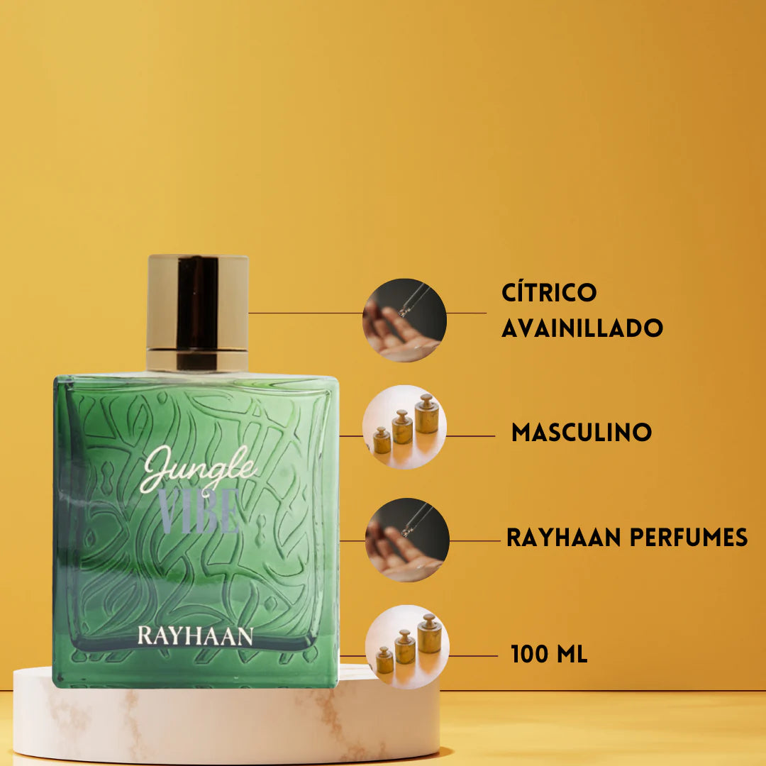 RAYHAAN JUNGLE VIBE EAU DE PARFUM MASCULINO X 100 M-FRESCURA PARA HOMBRE