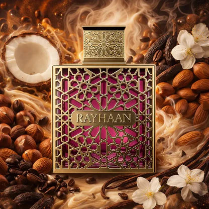 Rayhaan Kiss Eau de Parfum 100 ml – Perfume mujer Dulce Gourmand con Coco y Caramelo