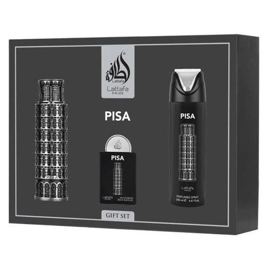 Gift set Lattafa Pride Pisa 3-Piezas-Perfume Árabe de Larga Duración masculino