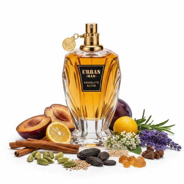 Fragrance World Urban Man Elixir Eau de Parfum 100 ml | Perfume Masculino Ambarado, Aromático y Especiado