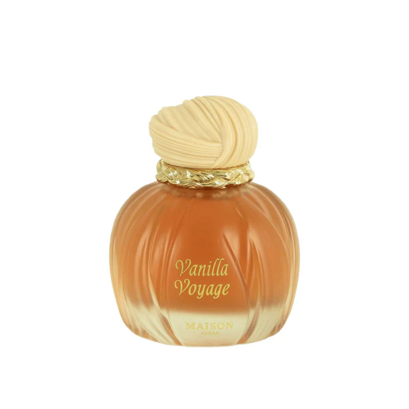 Maison Asrar Vanilla Voyage Eau de Parfum 100 ml – Perfume Dulce Gourmand con Vainilla Cremosa, Notas Dulces y Ámbar – Fragancia unisex